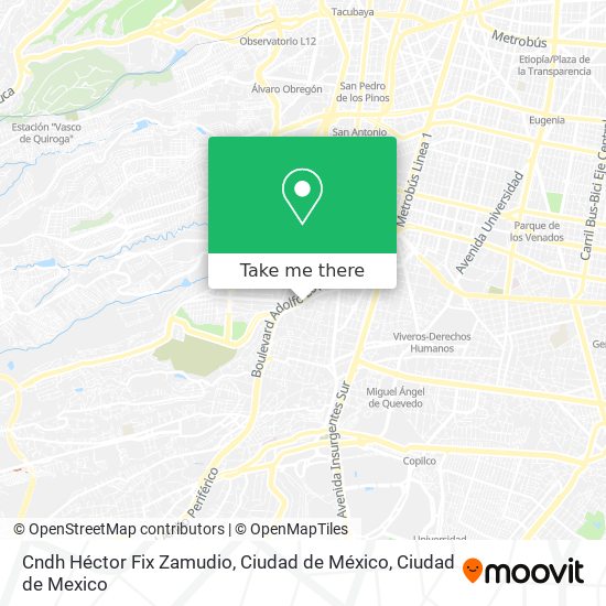 Cndh Héctor Fix Zamudio, Ciudad de México map