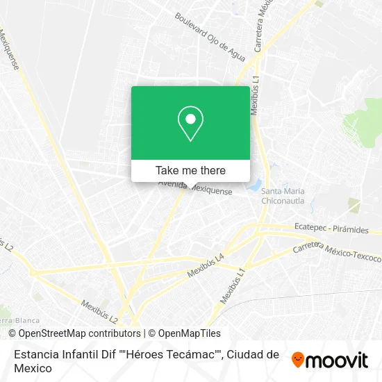 Mapa de Estancia Infantil Dif ""Héroes Tecámac""