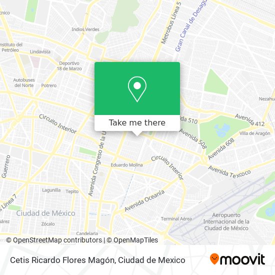 Cetis Ricardo Flores Magón map