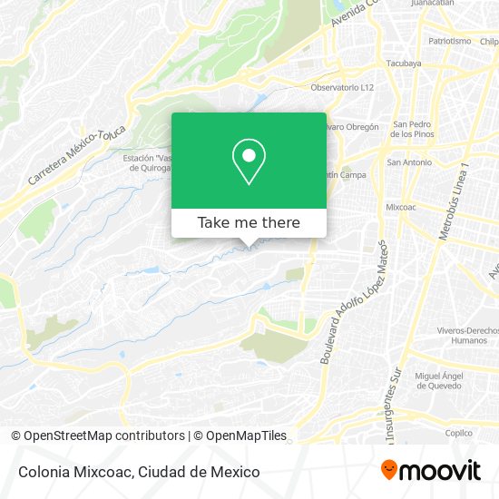 Colonia Mixcoac map