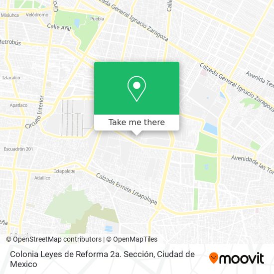 Colonia Leyes de Reforma 2a. Sección map