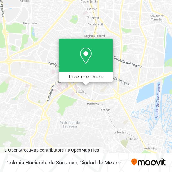Colonia Hacienda de San Juan map