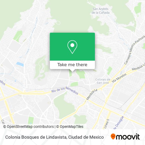 Mapa de Colonia Bosques de Lindavista