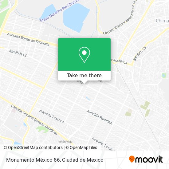 Monumento México 86 map