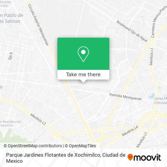 Parque Jardines Flotantes de Xochimilco map