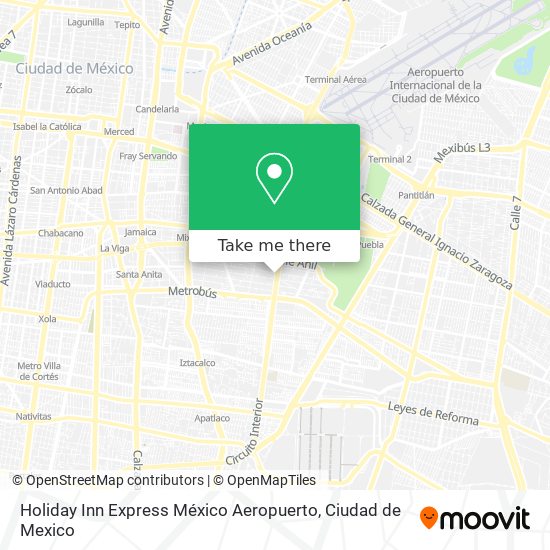 Mapa de Holiday Inn Express México Aeropuerto