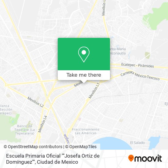 Mapa de Escuela Primaria Oficial ""Josefa Ortiz de Domínguez""