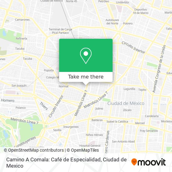 Mapa de Camino A Comala: Café de Especialidad