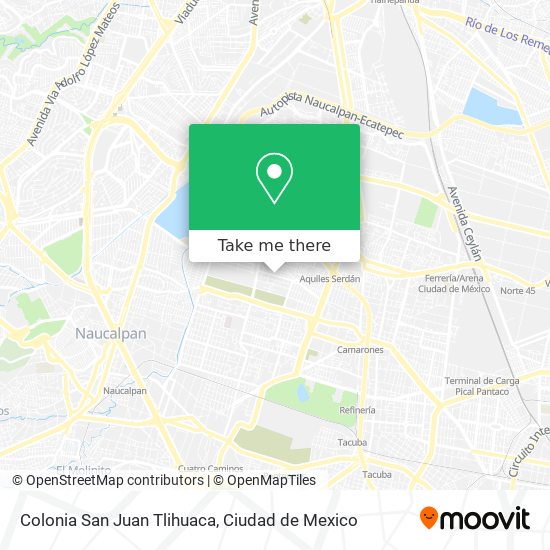 Mapa de Colonia San Juan Tlihuaca