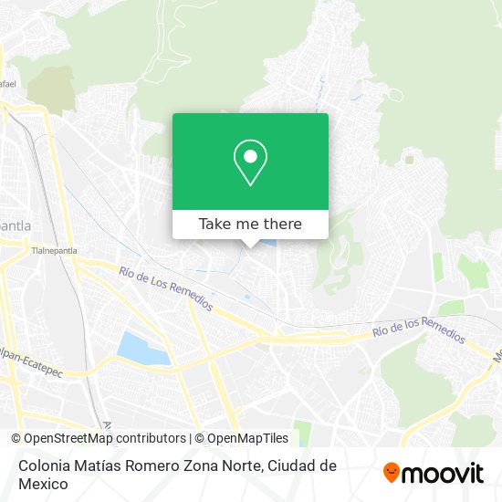 Mapa de Colonia Matías Romero Zona Norte