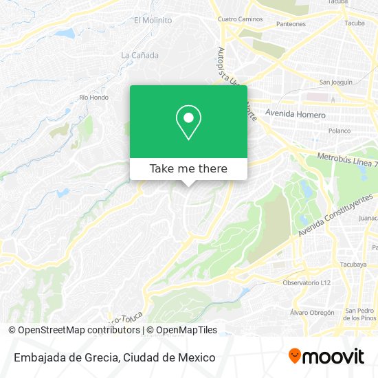 Embajada de Grecia map