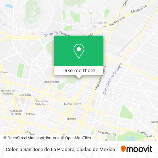 Mapa de Colonia San José de La Pradera