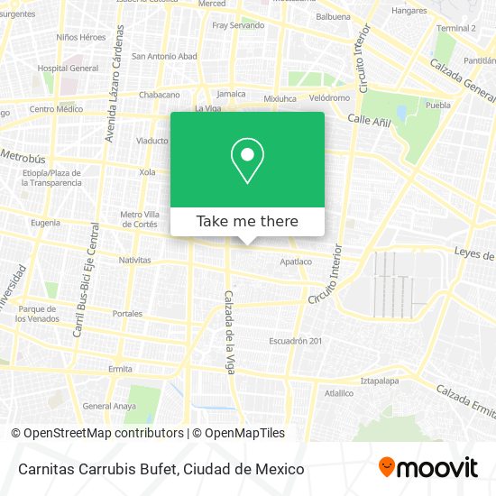 Mapa de Carnitas Carrubis Bufet