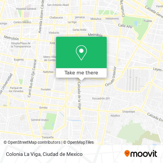 Colonia La Viga map