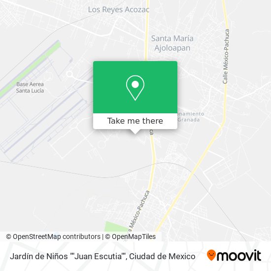Mapa de Jardín de Niños ""Juan Escutia""