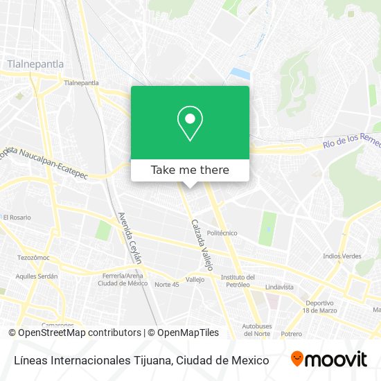 Mapa de Líneas Internacionales Tijuana