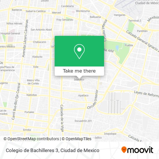 Colegio de Bachilleres 3 map