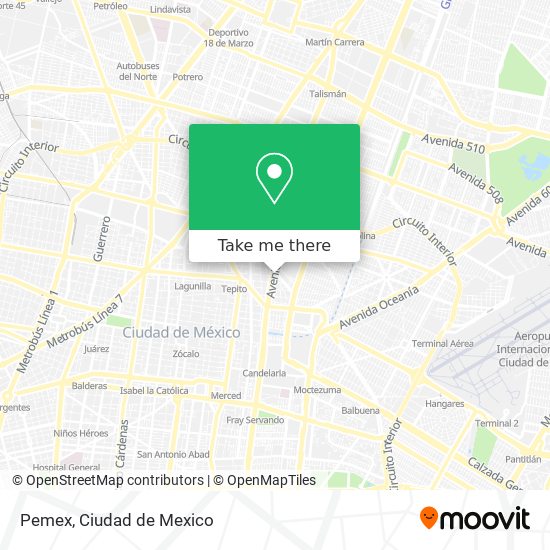 Mapa de Pemex