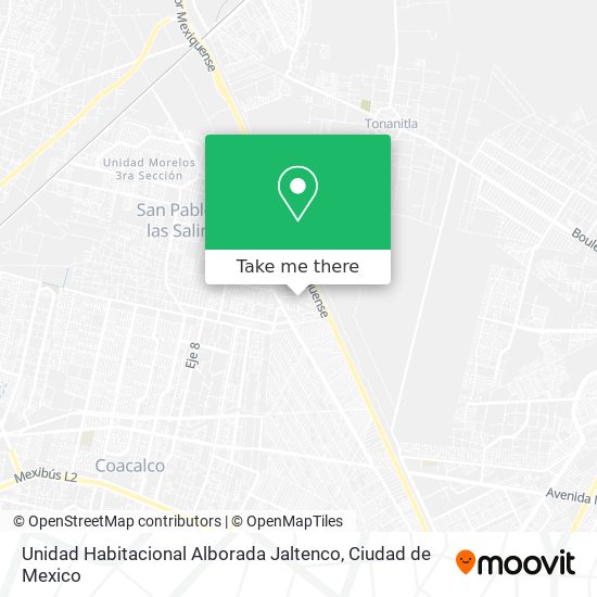 Mapa de Unidad Habitacional Alborada Jaltenco