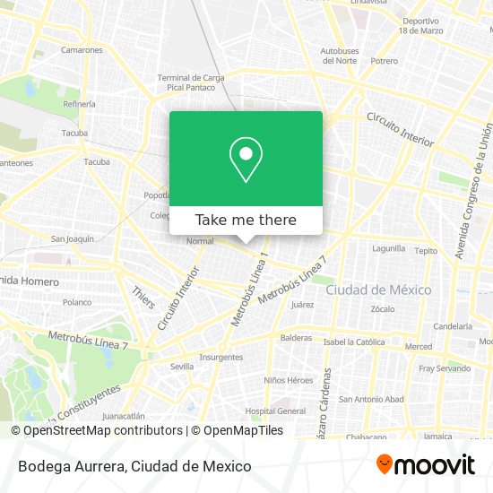 Bodega Aurrera map