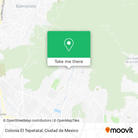 Colonia El Tepetatal map