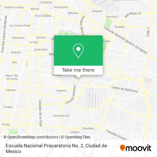 Escuela Nacional Preparatoria No. 2 map