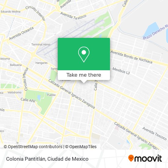 Colonia Pantitlán map