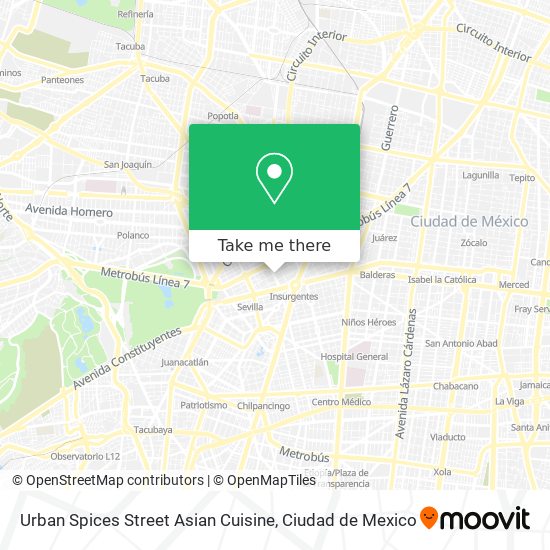 Urban Spices Street Asian Cuisine map