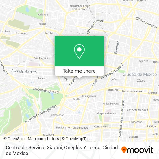 Mapa de Centro de Servicio Xiaomi, Oneplus Y Leeco