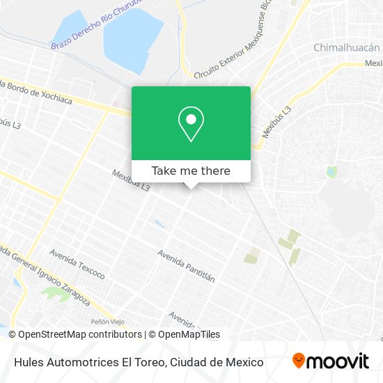 Hules Automotrices El Toreo map