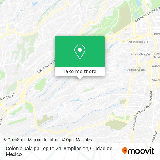 Mapa de Colonia Jalalpa Tepito 2a. Ampliación