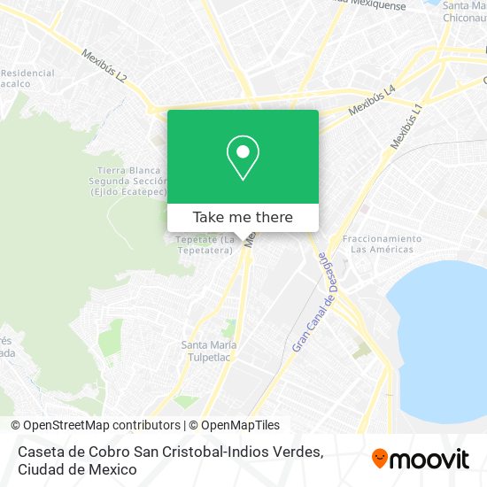 Mapa de Caseta de Cobro San Cristobal-Indios Verdes