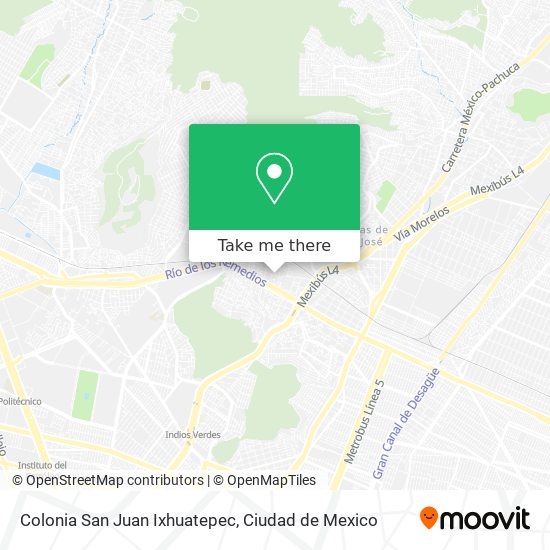 Colonia San Juan Ixhuatepec map