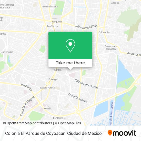 Colonia El Parque de Coyoacán map