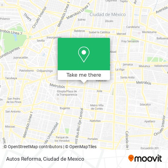 Mapa de Autos Reforma