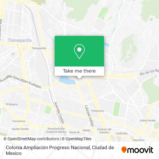 Colonia Ampliación Progreso Nacional map