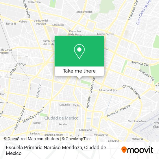 Escuela Primaria Narciso Mendoza map