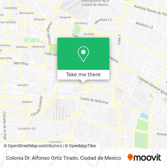 Mapa de Colonia Dr. Alfonso Ortiz Tirado