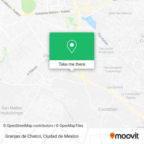 Granjas de Chalco map