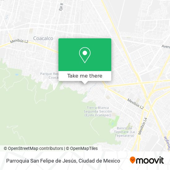 Mapa de Parroquia San Felipe de Jesús