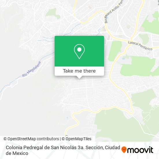 Colonia Pedregal de San Nicolás 3a. Sección map