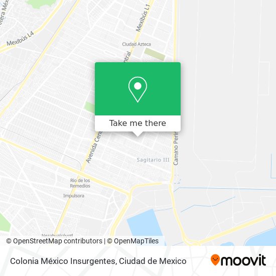 Mapa de Colonia México Insurgentes