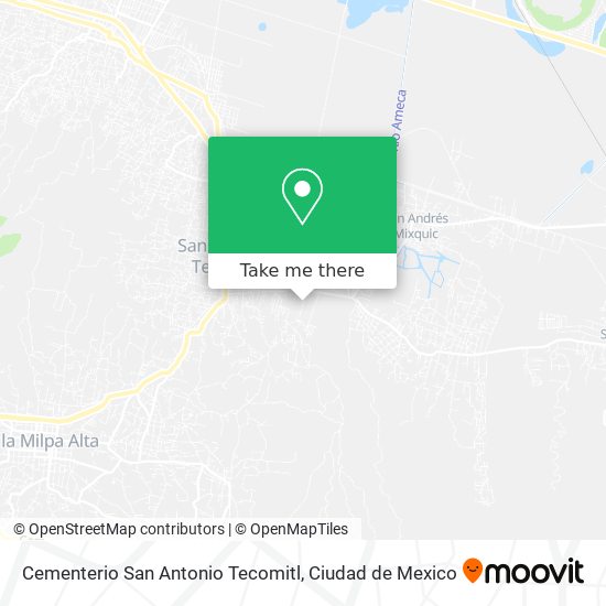 Mapa de Cementerio San Antonio Tecomitl