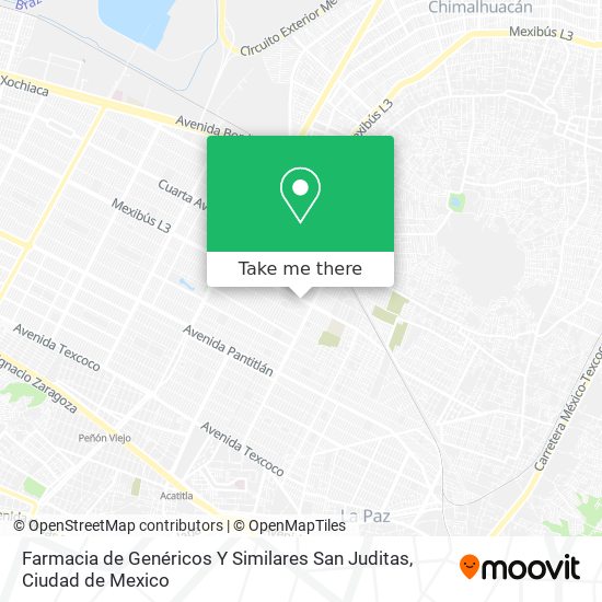 Mapa de Farmacia de Genéricos Y Similares San Juditas