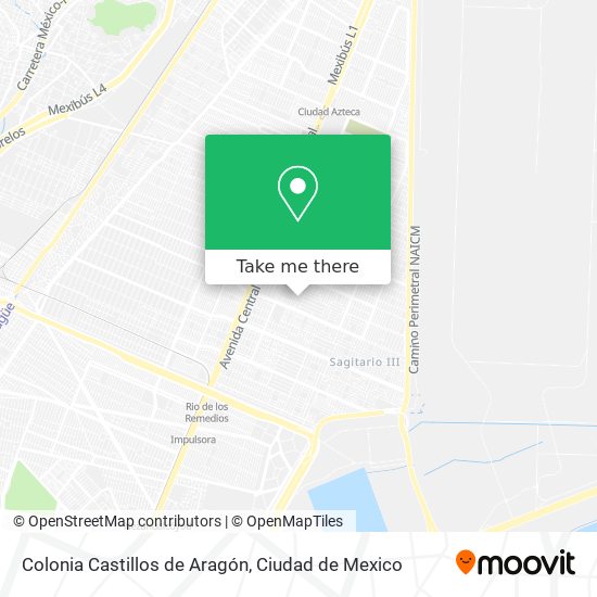 Colonia Castillos de Aragón map