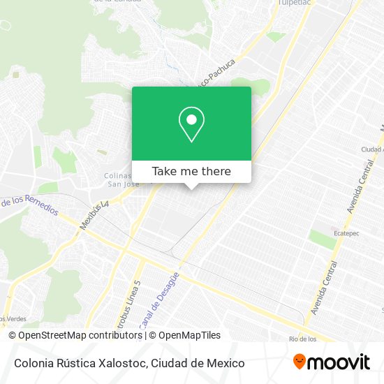 Colonia Rústica Xalostoc map