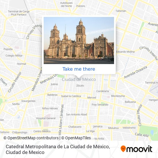 Mapa de Catedral Metropolitana de La Ciudad de México