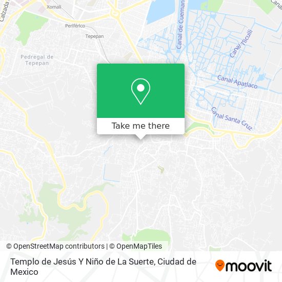 Mapa de Templo de Jesús Y Niño de La Suerte