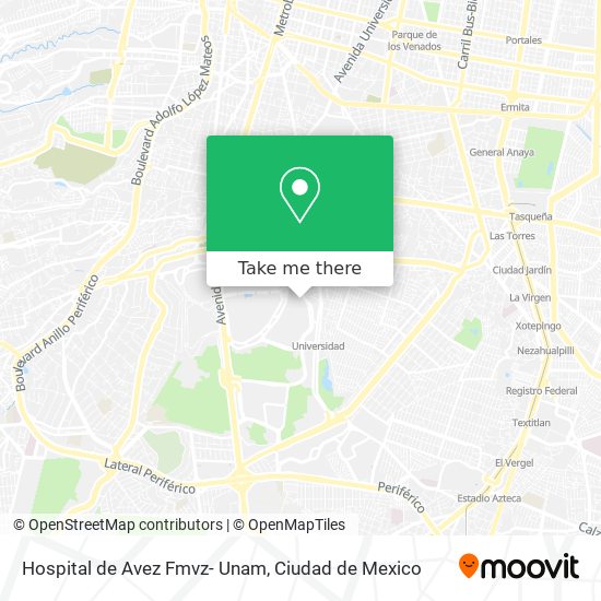 Mapa de Hospital de Avez Fmvz- Unam