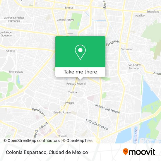 Colonia Espartaco map